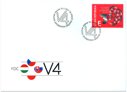 FDC České vydanie: 30. výročie založenia Vyšehradskej skupiny