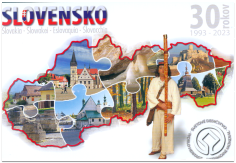 Postcard - Slovakia, map