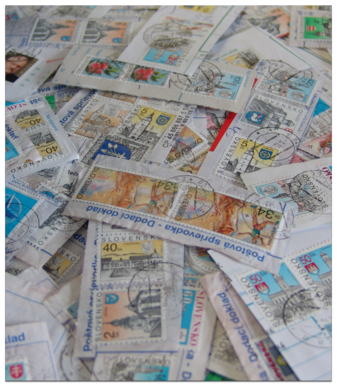 Used Slovak postage stamps (SKK)