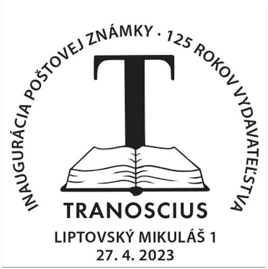 Inaugurácia poštovej  známky 125. výročie vzniku vydavateľstva TRANOSCIUS