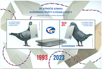  A Joint Issue with the Czech Republic: the 30th Anniversary of the Establishment of the Czech Post and the Slovak Post