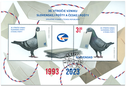 A Joint Issue with the Czech Republic: the 30th Anniversary of the Establishment of the Czech Post and the Slovak Post