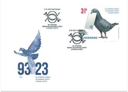 A Joint Issue with the Czech Republic: the 30th Anniversary of the Establishment of the Czech Post and the Slovak Post