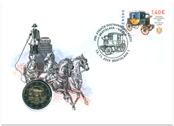 Numismatic Cover: The 200th Anniversary of Regular Express Stagecoach Mail Deliveries from Bratislava to Vienna