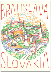 Postcard - Bratislava / Illustration