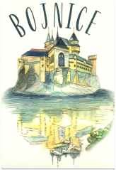 Postcard - Bojnice Castle / Illustration