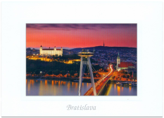 Pohľadnica - Nočná Bratislava