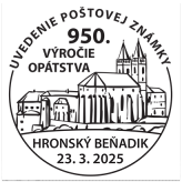 Uvedenie poštovej známky 950. výročie založenia opátstva v Hronskom Beňadiku
