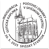 Inaugurácia poštovej známky - Gotická kaplnka v Spišskom Štvrtku