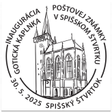 Inaugurácia poštovej známky - Gotická kaplnka v Spišskom Štvrtku